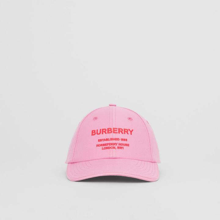 Burberry Burberry Horseferry Motif Cotton Twill Baseball Cap, Size: Xs