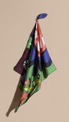 Burberry Abstract Floral Silk Square -medium