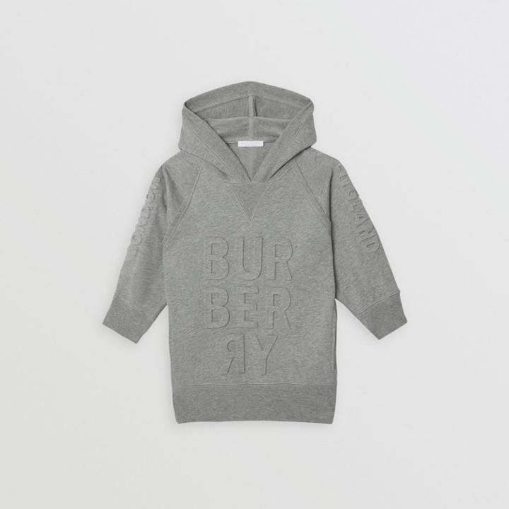 Burberry Burberry Childrens Embossed Logo Cotton Sweater Dress, Size: 14y, Grey