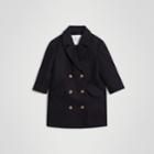 Burberry Burberry Childrens Crested Button Wool Pea Coat, Size: 10y, Blue