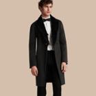 Burberry Double Splittable Wool Top Coat With Fur Collar