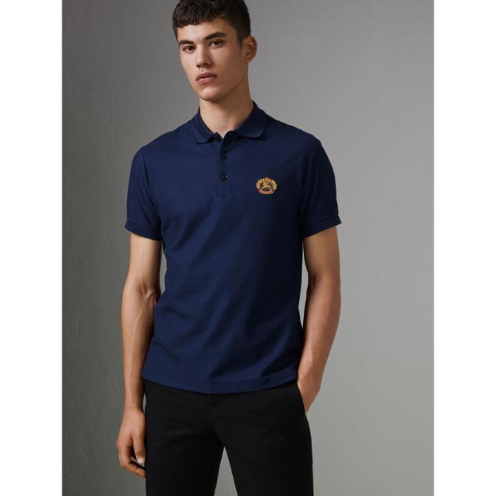 Burberry Burberry Archive Logo Cotton Piqu Polo Shirt, Blue