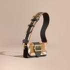 Burberry Burberry The Small Buckle Bag In Sequins And House Check, Yellow