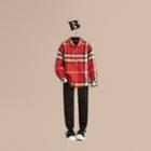 Burberry Burberry Check Cotton Flannel Button-down Shirt, Size: 4y, Red