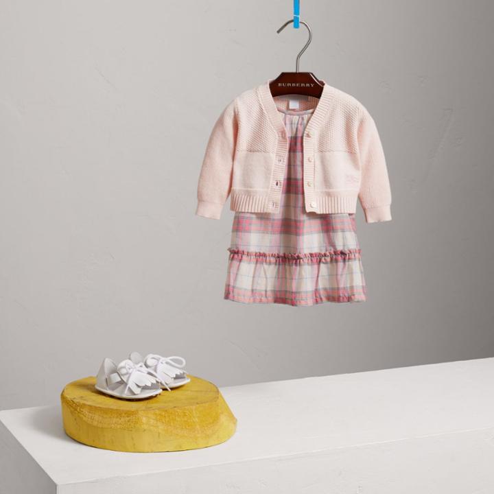 Burberry Burberry Multi-stitch Cotton Cardigan, Size: 18m, Pink
