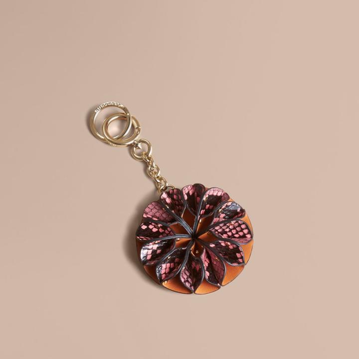 Burberry Burberry Snakeskin Concertina Key Charm, Pink