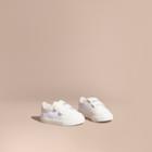 Burberry Burberry Leather And Canvas Trainers, Size: 3, White