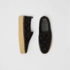 Burberry Burberry Ekd Suede Slip-on Sneakers, Size: 37, Black