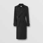 Burberry Burberry Check Cotton Trench Coat, Size: 34