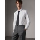 Burberry Burberry Modern Fit Double-cuff Stretch-cotton Shirt, Size: 16, White