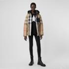 Burberry Burberry Reversible Recycled Nylon Re: Down Puffer Jacket, Beige