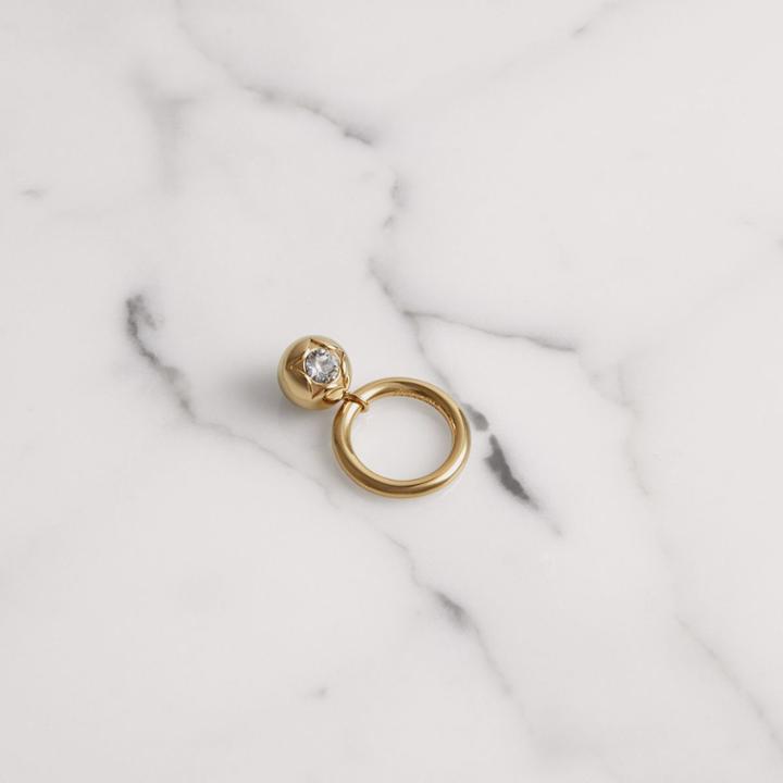 Burberry Burberry Crystal Charm Gold-plated Ring