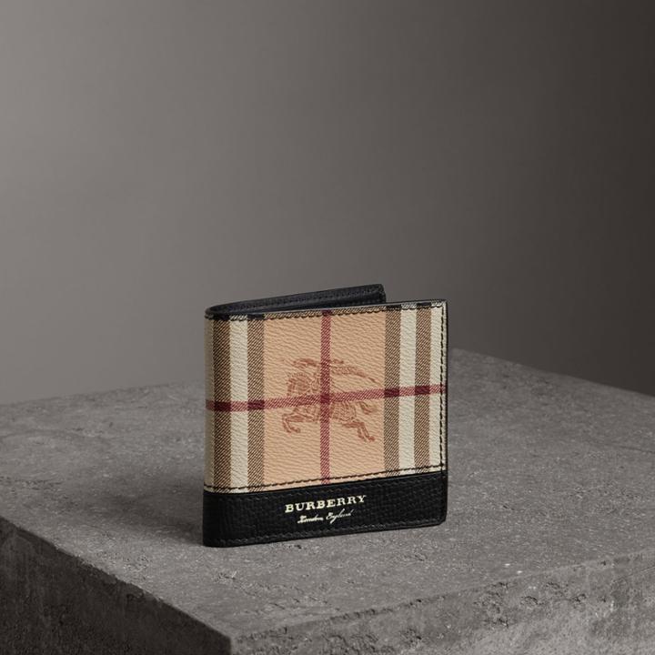 Burberry Burberry Haymarket Check International Bifold Coin Wallet