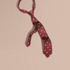 Burberry Modern Cut Floral And Spot Jacquard Silk Tie