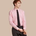 Burberry Burberry Slim Fit Button-down Collar Gingham Cotton Poplin Shirt, Size: 16, Pink