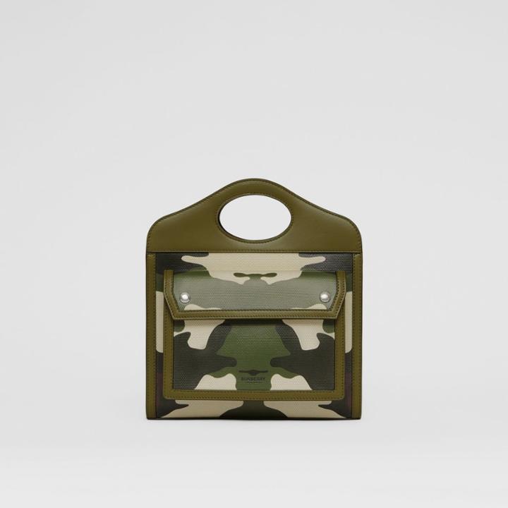 Burberry Burberry Mini Camouflage Print Canvas Pocket Bag