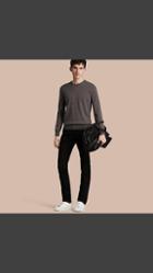 Burberry Brit Straight Fit Unwashed Stretch Denim Jeans