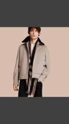 Burberry Cashmere Jacket With Detachable Shearling Collar