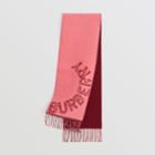 Burberry Burberry Childrens Stencil Logo Wool Cashmere Jacquard Scarf, Size: Os, Pink