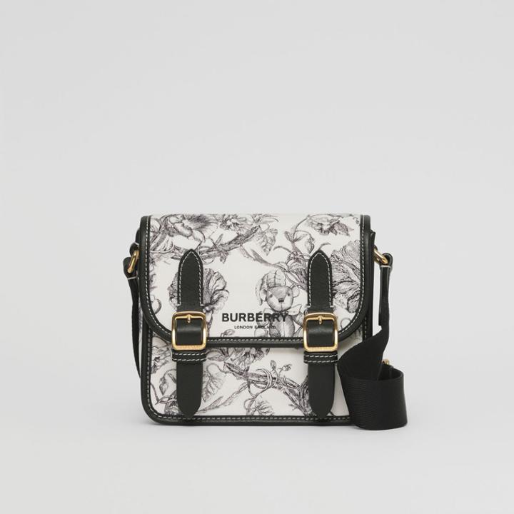 Burberry Burberry Childrens Floral Sketch Print Cotton Crossbody Bag