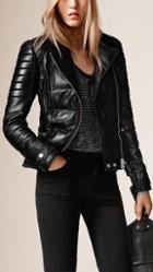 Burberry Brit Down Filled Lambksin Biker Jacket