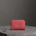 Burberry Burberry Link Detail Leather Ziparound Wallet, Red