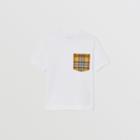 Burberry Burberry Childrens Vintage Check Pocket Cotton T-shirt, Size: 12y, White