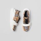 Burberry Burberry Vintage Check Cotton Sneakers, Size: 44, Yellow