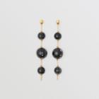 Burberry Burberry Marbled Resin Gold-plated Drop Earrings, Black
