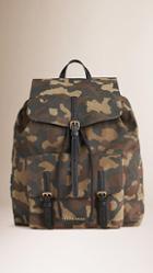 Burberry Small Camouflage Suede Backpack