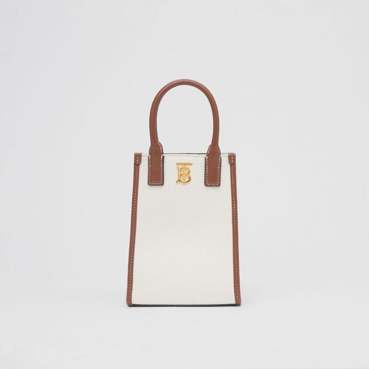 Burberry Burberry Micro Monogram Motif Canvas And Leather Tote
