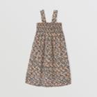 Burberry Burberry Childrens Monogram Print Stretch Cotton Smock Dress, Size: 10y