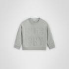 Burberry Burberry Childrens Embossed Logo Cotton Sweatshirt, Size: 4y, Grey