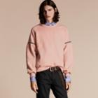 Burberry Burberry Bell-sleeved Cotton Blend Sweatshirt, Size: Xl, Pink