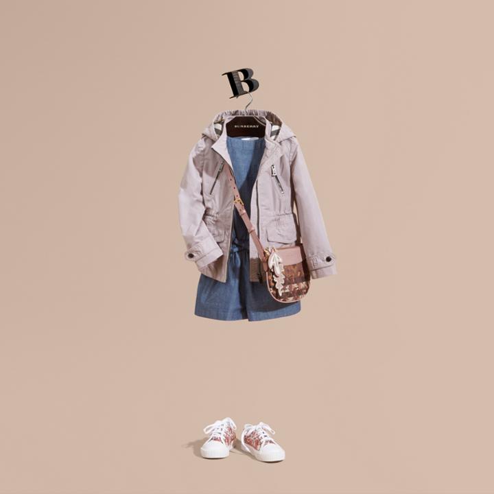 Burberry Burberry Hooded Packaway Technical Jacket, Size: 12y, White