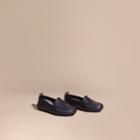 Burberry Burberry Leather Loafers, Size: 35, Blue