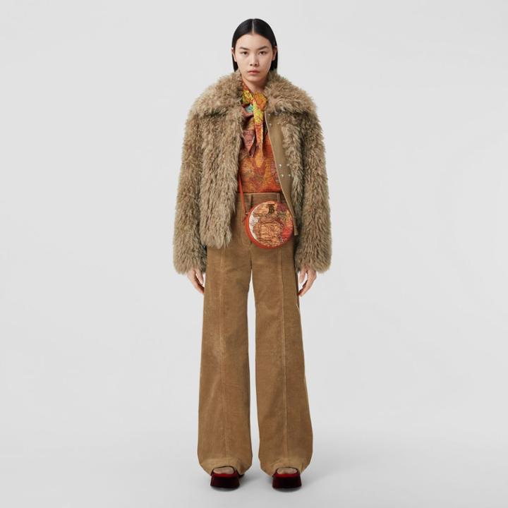 Burberry Burberry Corduroy Wide-leg Trousers, Size: 08