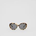 Burberry Burberry Monogram Motif Cat-eye Frame Sunglasses, Bright Tortoiseshell