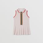 Burberry Burberry Childrens Icon Stripe Detail Cotton Sleeveless Polo Shirt Dress, Size: 2y, Pink