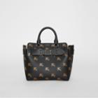 Burberry Burberry The Small Equestrian Knight Leather Belt Bag, Black