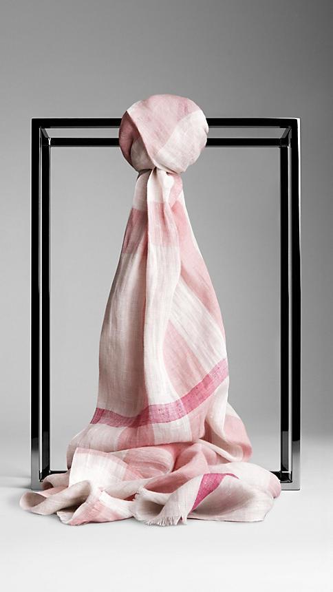 Burberry Check Linen Scarf