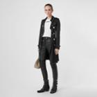Burberry Burberry Zip Detail Studded Leather Trousers, Size: 00, Black