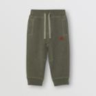 Burberry Burberry Childrens Embroidered Logo Cotton Trackpants, Size: 6m, Green