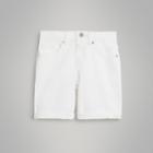 Burberry Burberry Childrens Relaxed Fit Stretch Denim Shorts, Size: 14y, White