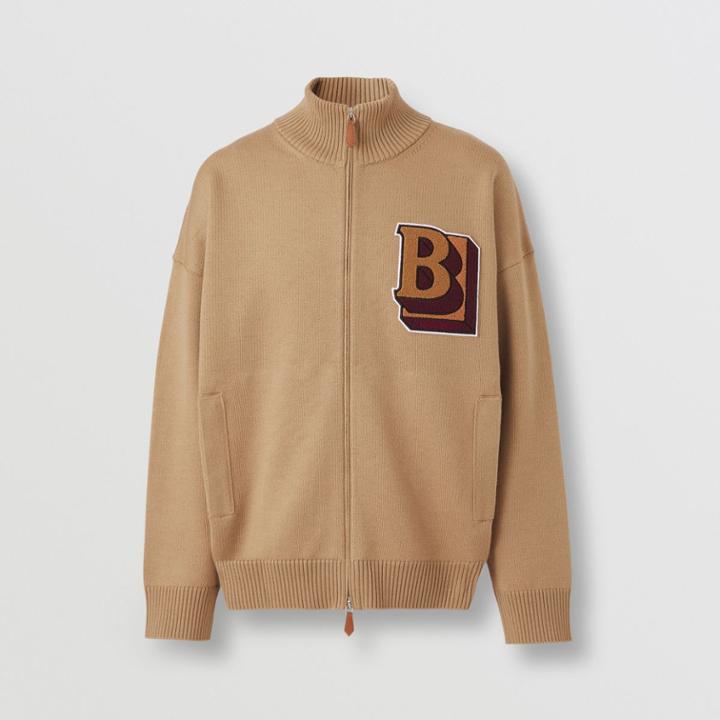 Burberry Burberry Letter Graphic Funnel Neck Wool Jacket