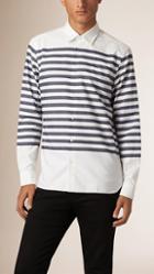 Burberry Brit Regular Fit Bretton Stripe Cotton Shirt