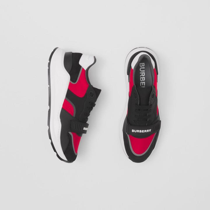 Burberry Burberry Suede And Leather Sneakers, Size: 43