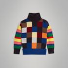Burberry Burberry Patchwork Cashmere Roll-neck Sweater, Size: 14y, Multicolour