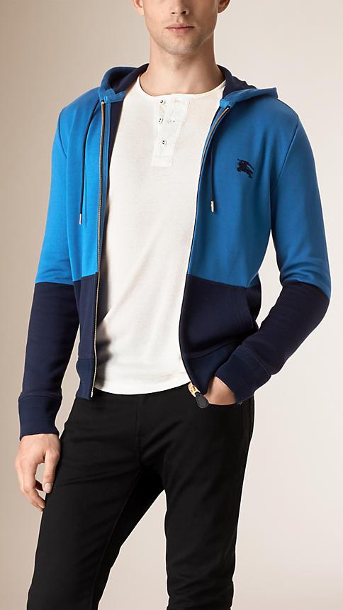 Burberry Brit Colour Block Hooded Cotton Top