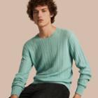 Burberry Burberry Aran Knit Cashmere Sweater, Size: Xxl, Blue